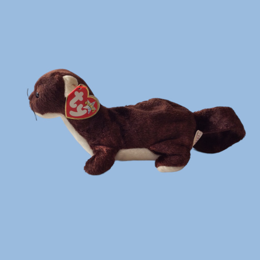 Runner the Weasel Ty Beanie Baby NWT